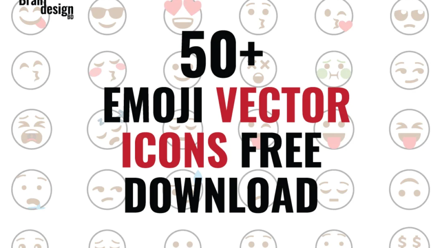 Emoji vector icon set