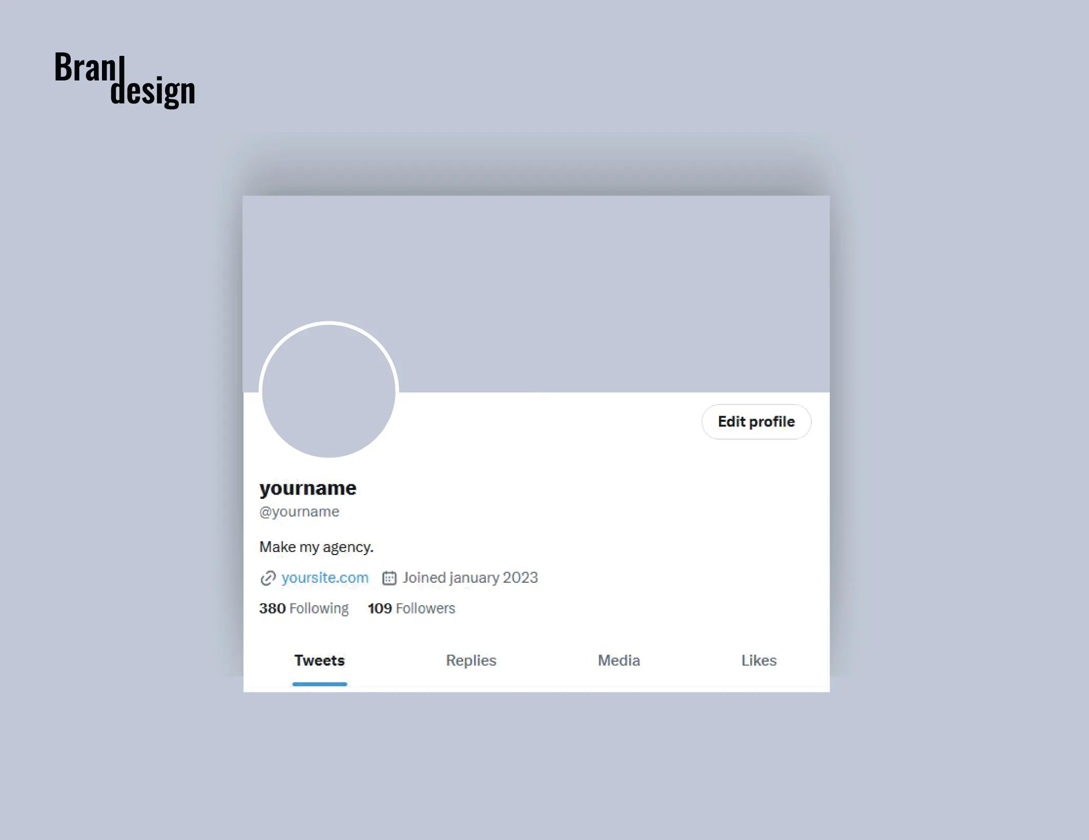 Twitter Cover Page Template/Mockup Vector