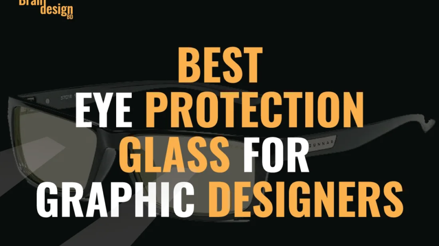 Black Gunnar computer glasses with yellow-tinted lenses, highlighting them as Eye Protection Glasses for Graphic Designers.