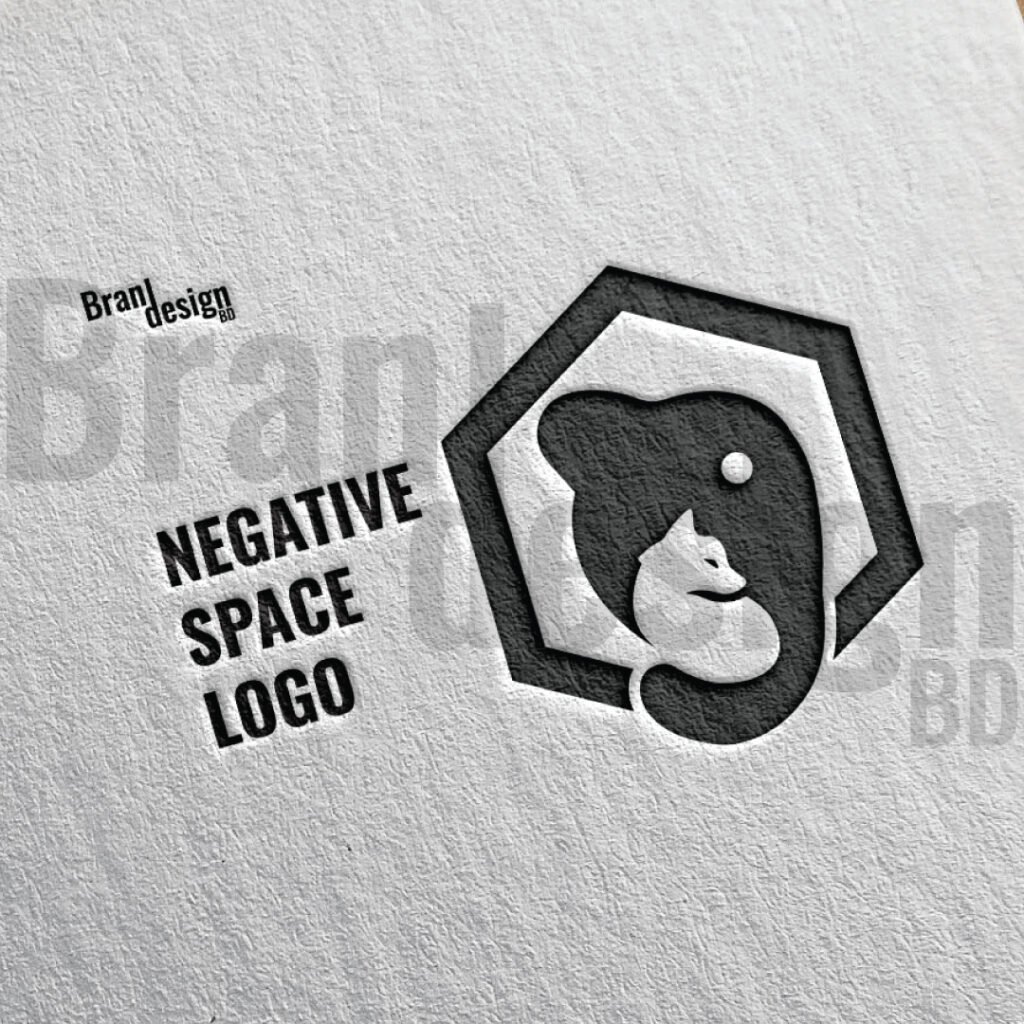 A negative space logo featuring a bear's silhouette with a fox formed within its body. The logo is inside a hexagon.