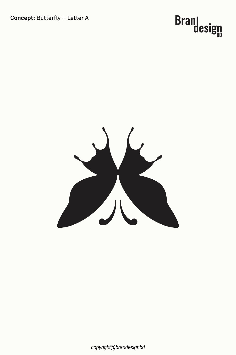 Butterfly and Negative Space A Logo Concept