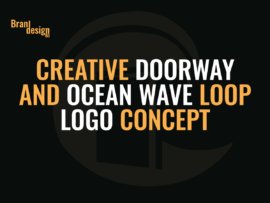 Doorway and Ocean Wave Loop Logo
