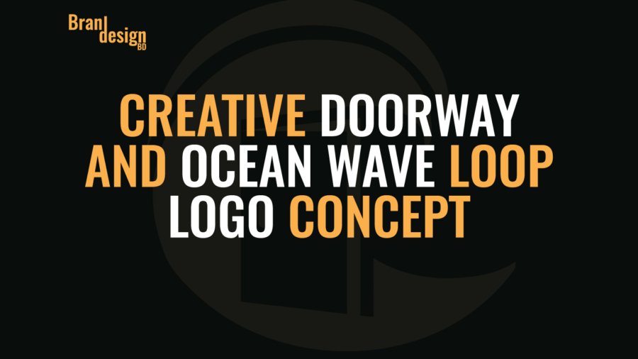 Doorway and Ocean Wave Loop Logo