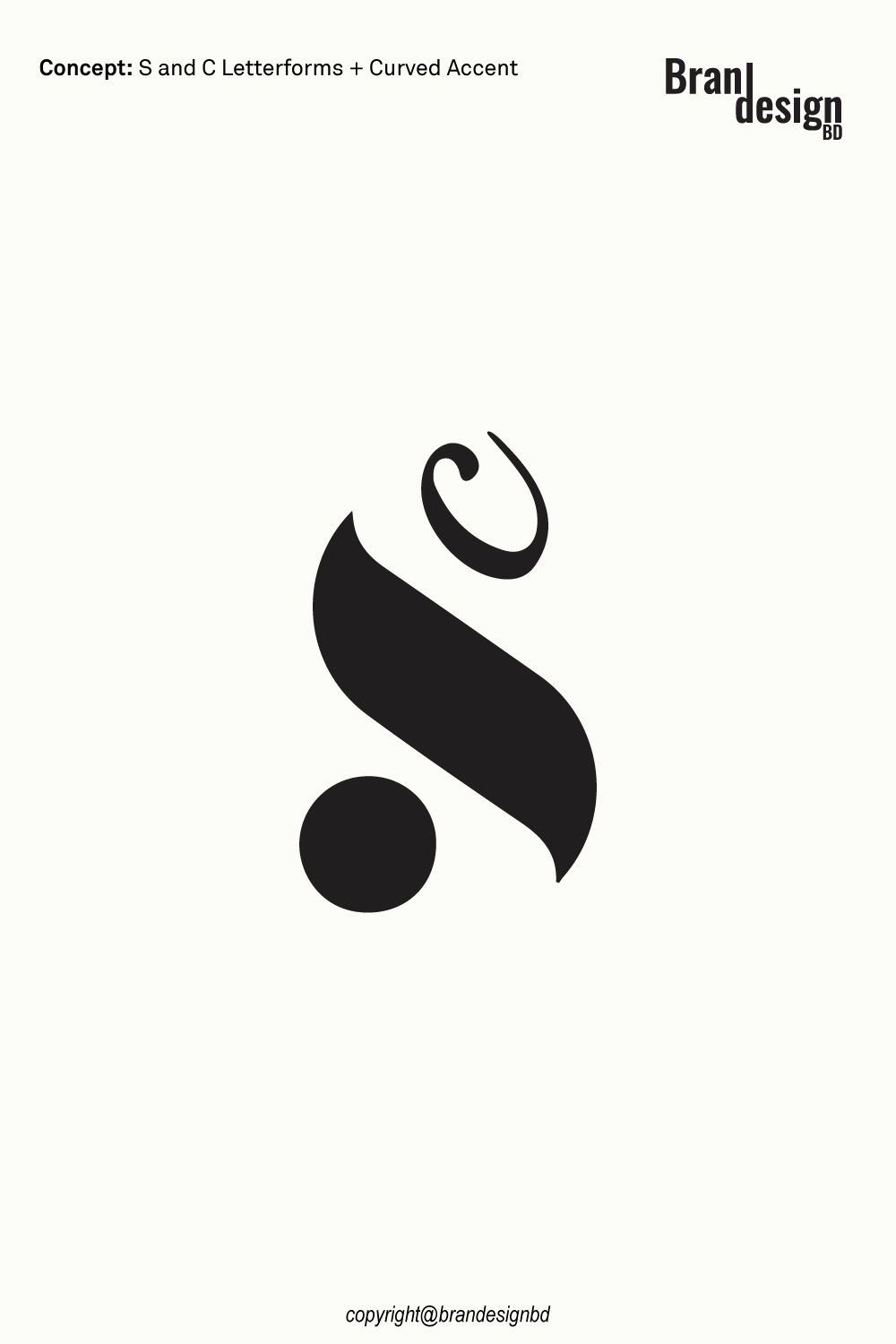 Modern Abstract S and C Letterform Logo Design