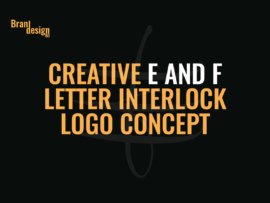 Creative E and F Letter Interlock Logo Concept