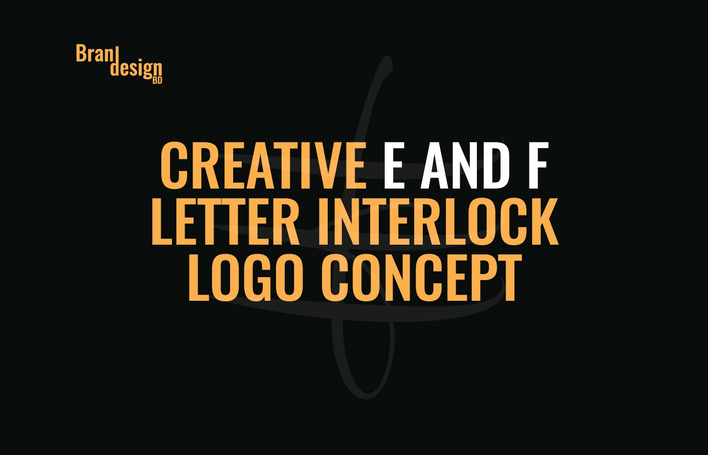 Creative E and F Letter Interlock Logo Concept