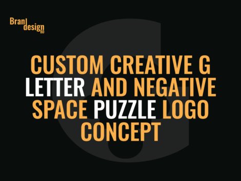 Custom Creative G Letter and Negative Space Puzzle Logo Concept