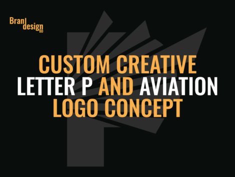 Custom Creative Letter P and Aviation Logo Concept