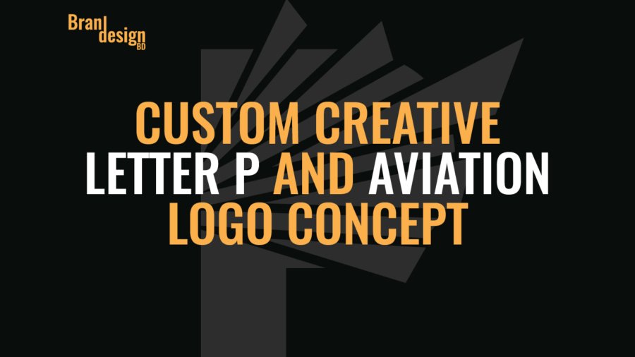 Custom Creative Letter P and Aviation Logo Concept