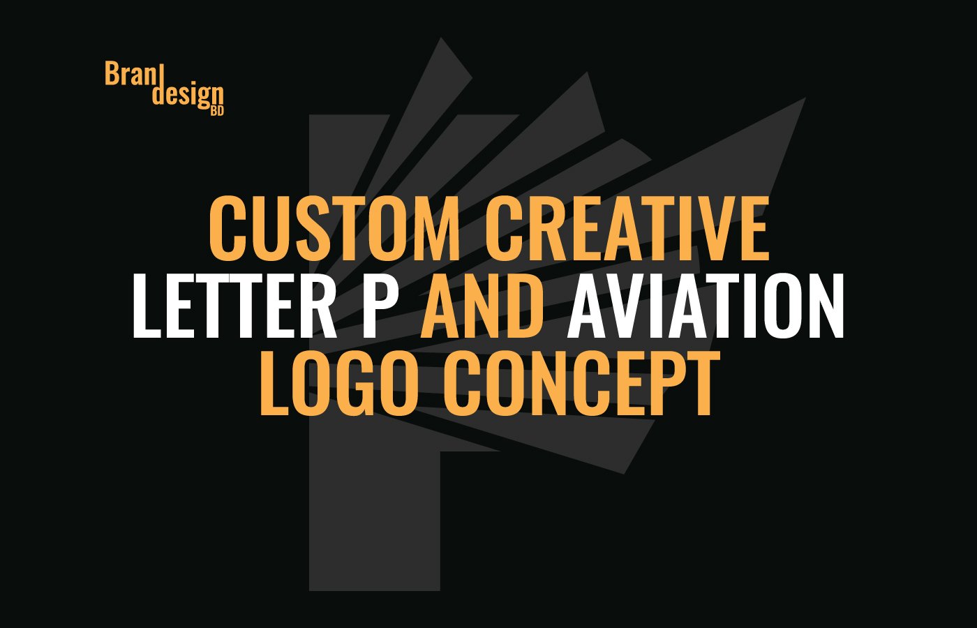 Custom Creative Letter P and Aviation Logo Concept