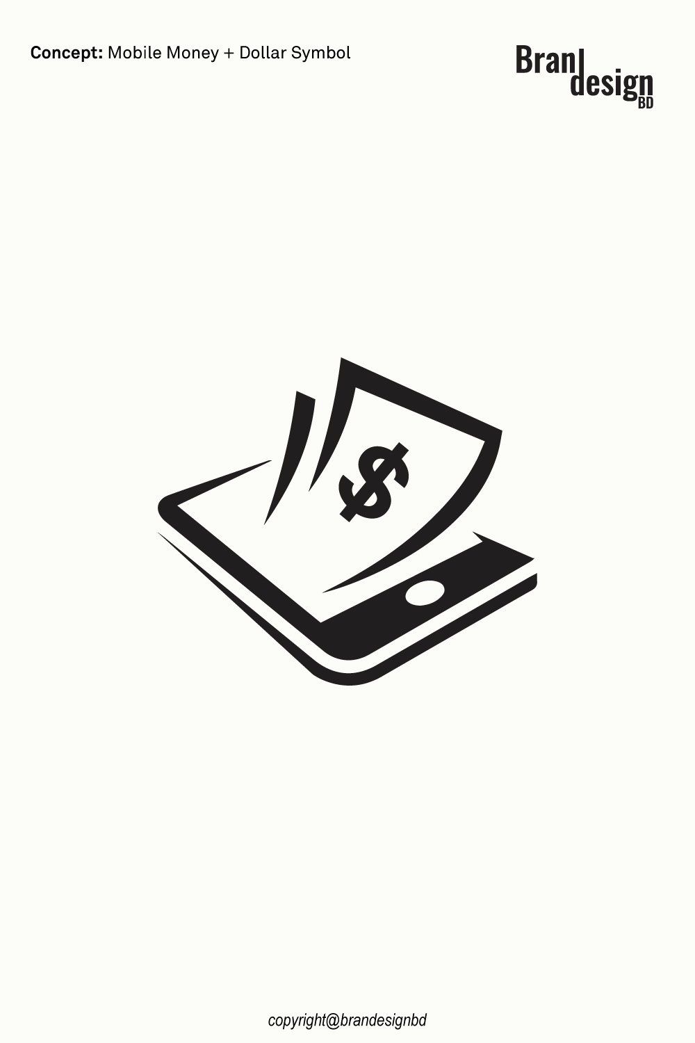 Custom Mobile Digital Cash Transactions Logo Concept