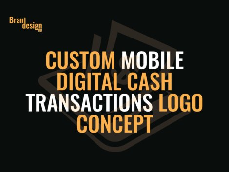 Custom Mobile Digital Cash Transactions Logo Concept