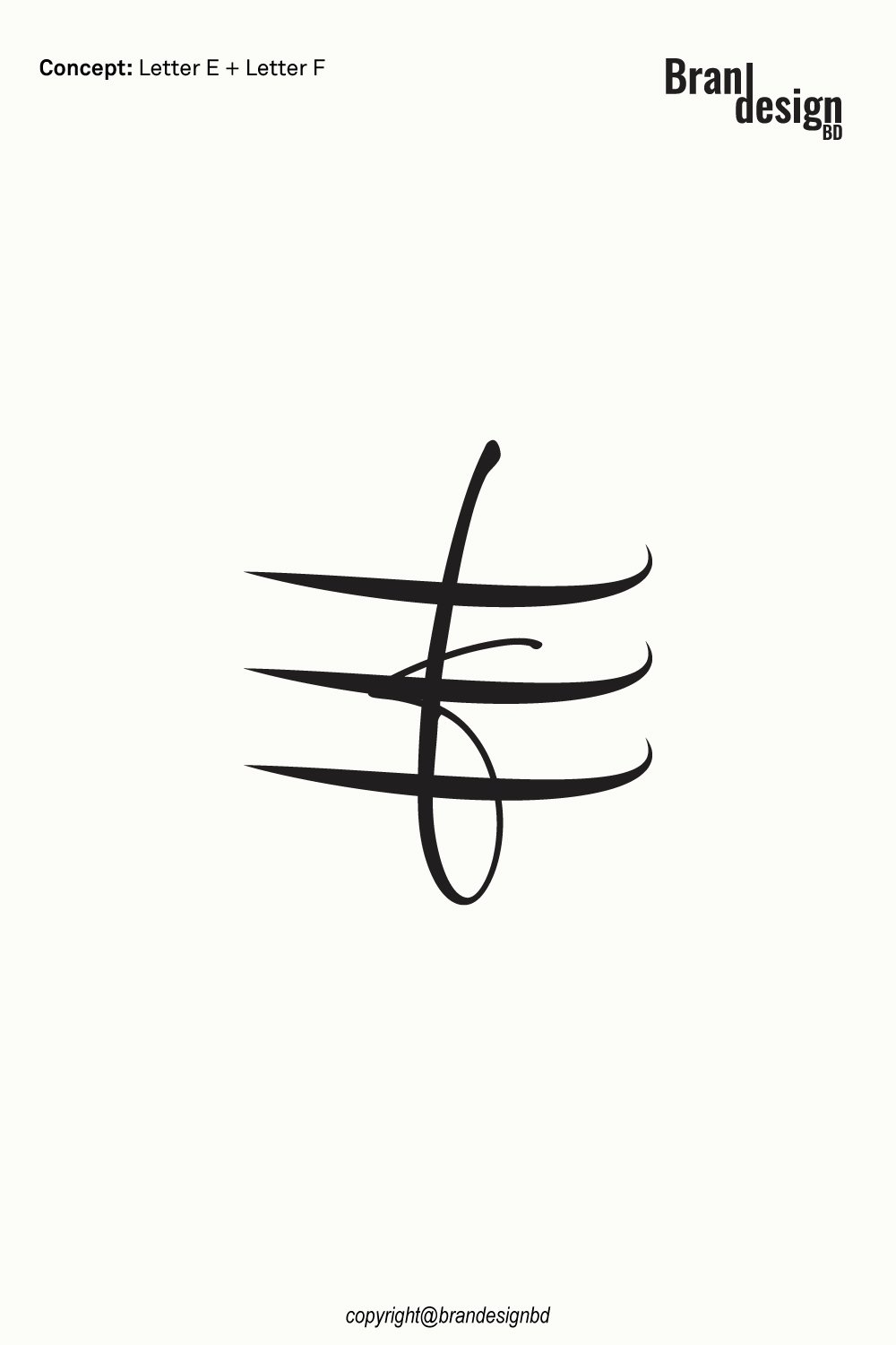 Creative E and F Letter Interlock Logo Concept