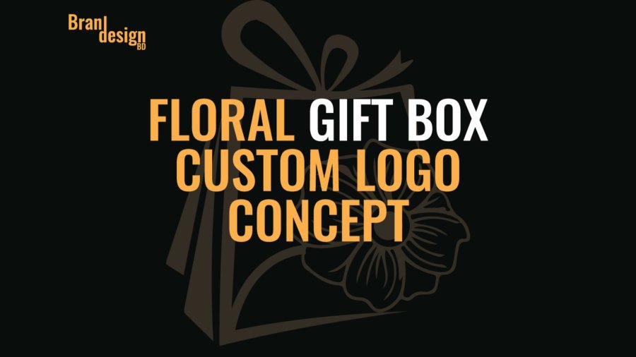 Floral Gift Box Custom Logo Concept