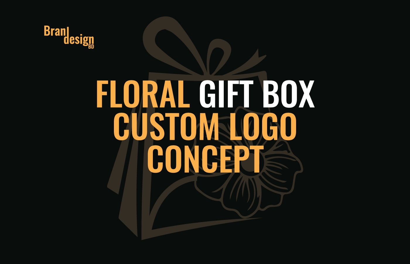 Floral Gift Box Custom Logo Concept