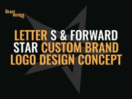 Letter S & Forward Star Custom Brand Logo Design Concept