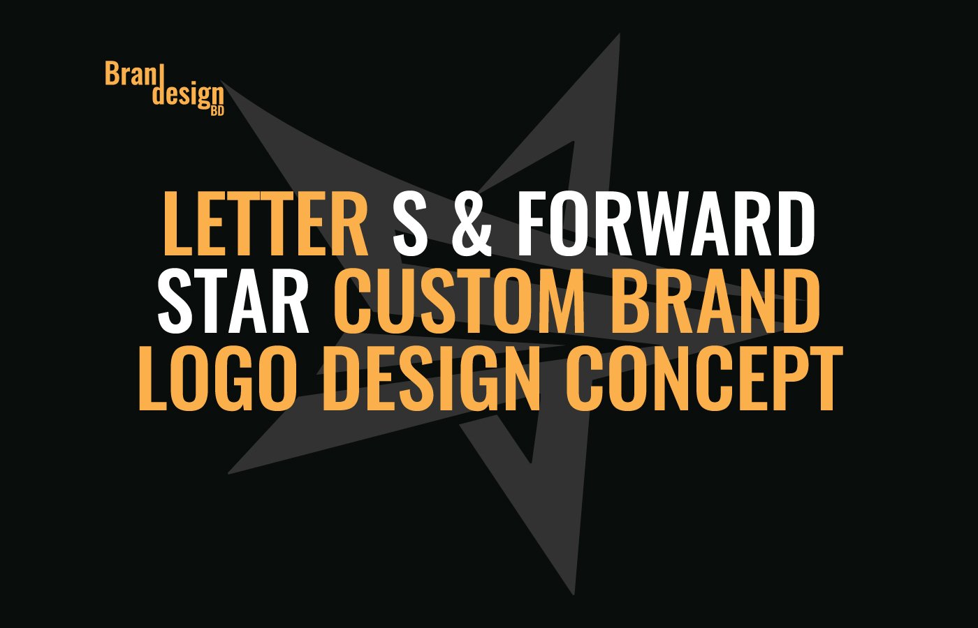 Letter S & Forward Star Custom Brand Logo Design Concept