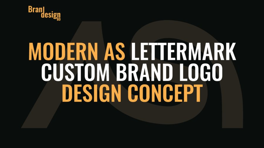 AS Lettermark Custom Brand Logo Design Concept