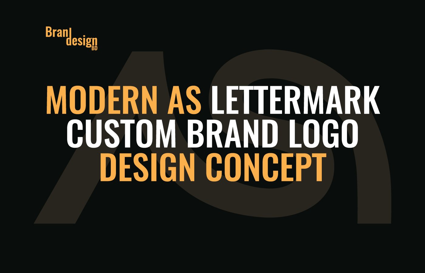  AS Lettermark Custom Brand Logo Design Concept