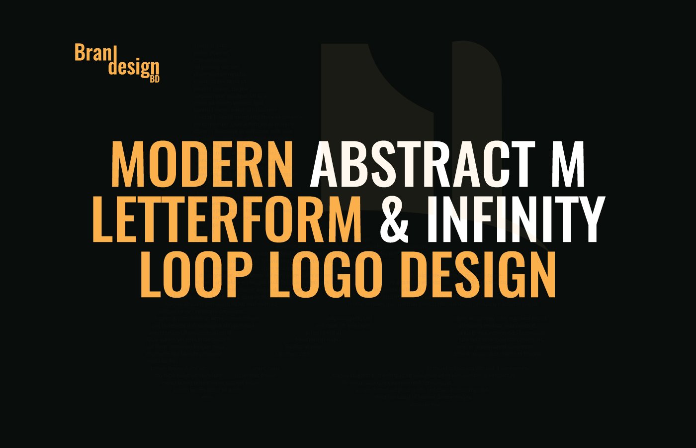 Modern Abstract M Letterform & Infinity Loop Logo Design