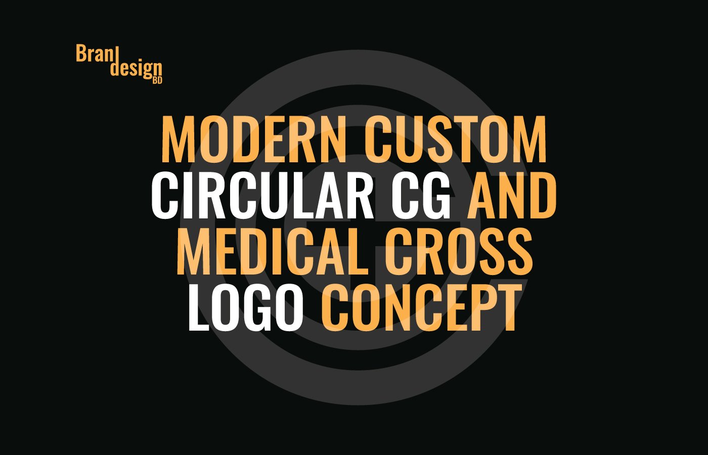 Modern Custom Circular CG and Medical Cross Logo Concept