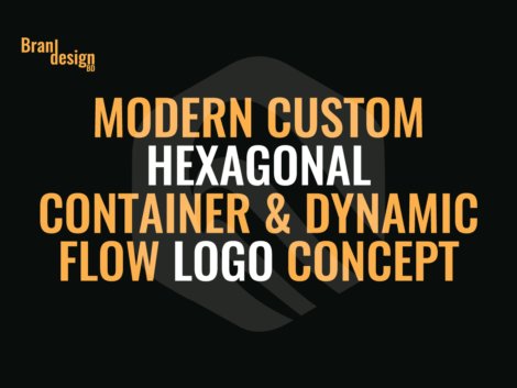 Modern Custom Hexagonal Container & Dynamic Flow Logo Concept