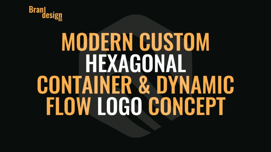 Modern Custom Hexagonal Container & Dynamic Flow Logo Concept