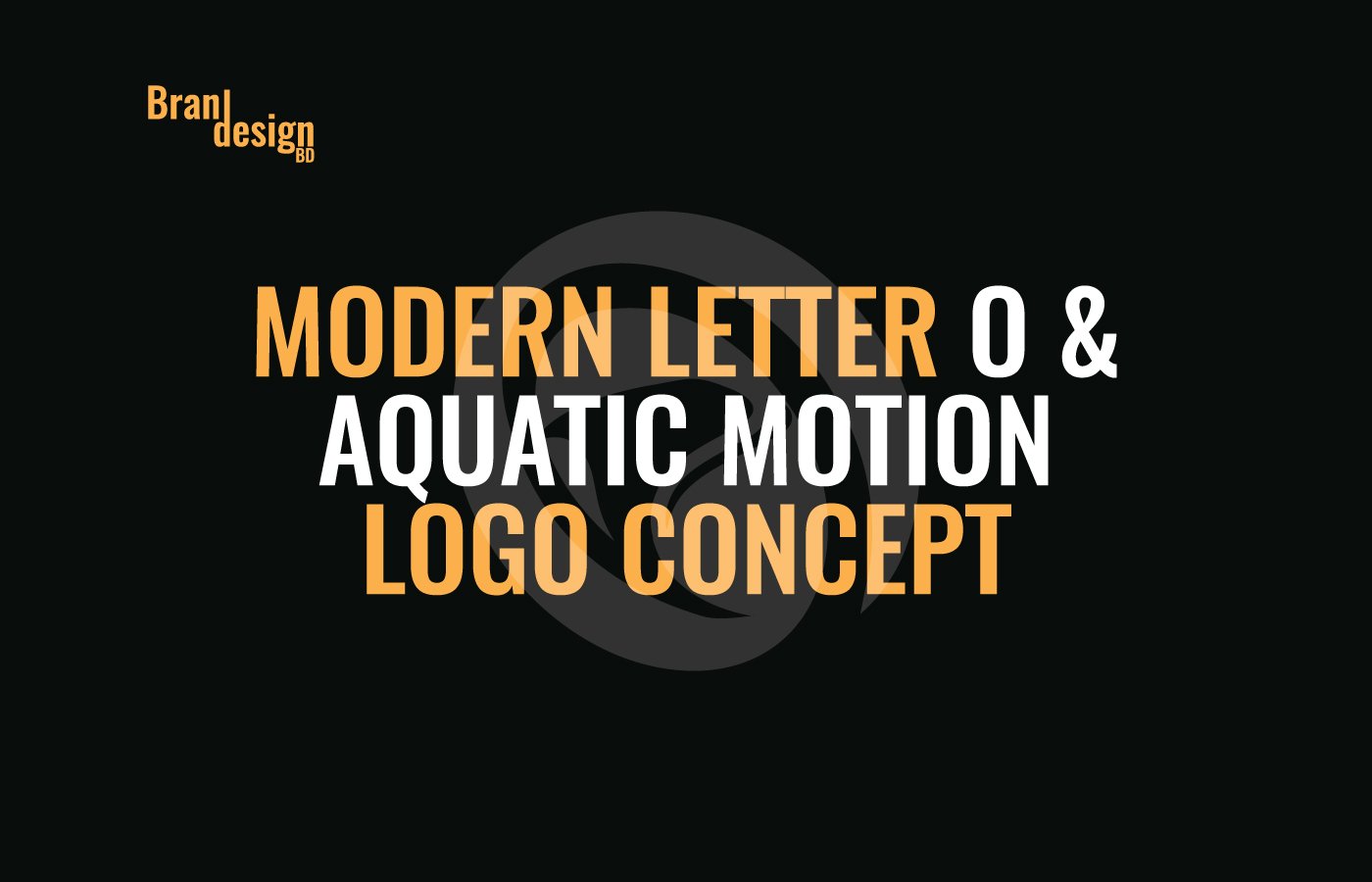Letter O & Aquatic Motion Logo Concept