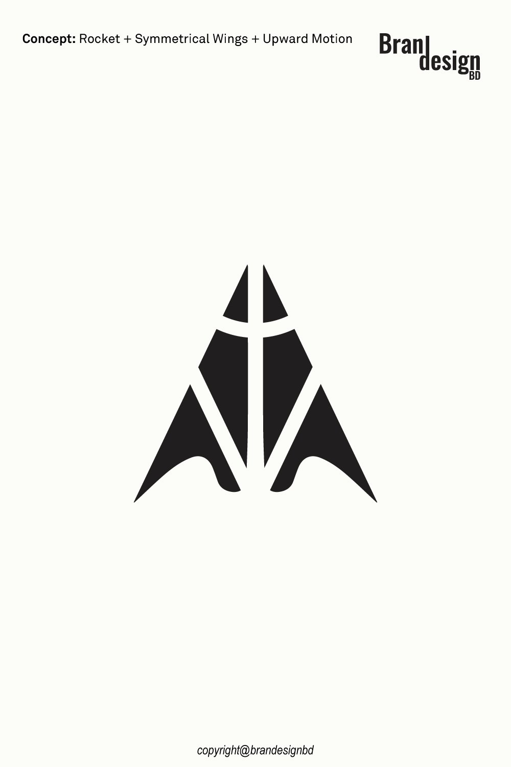 Modern Rocket & Dynamic Wing Brand Logo Design Concept