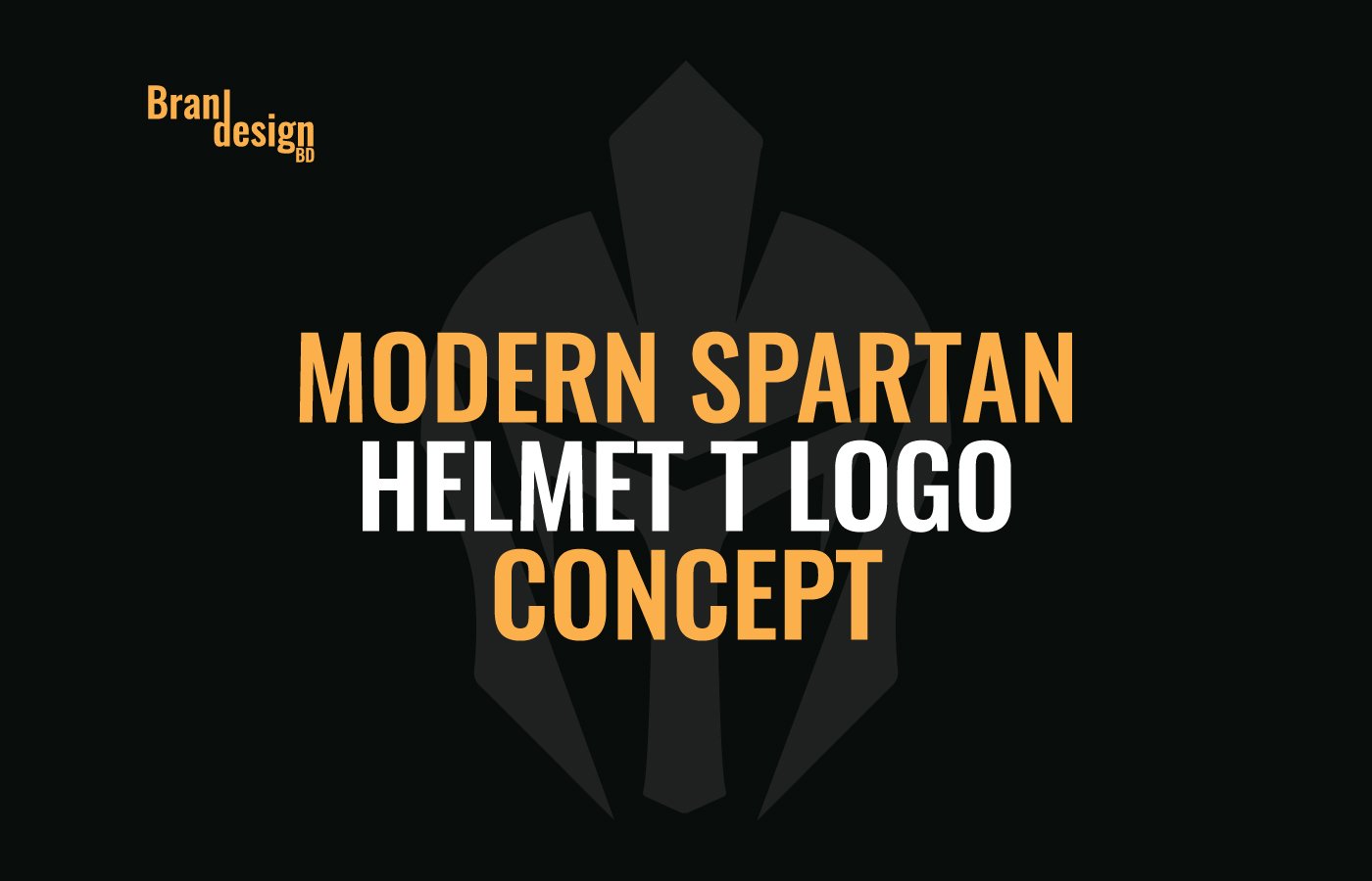 Modern Spartan Helmet T Logo Concept