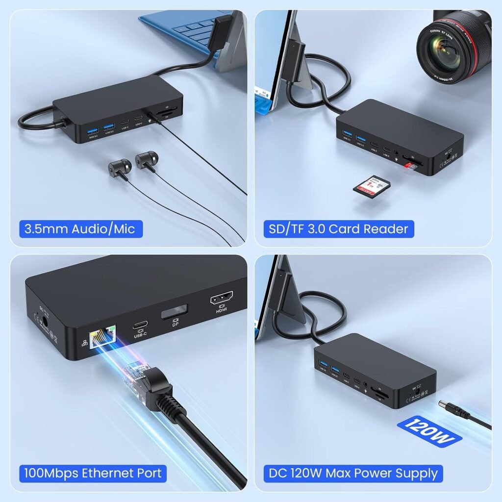 New Surface Dock Triple Displays 4K HDMI