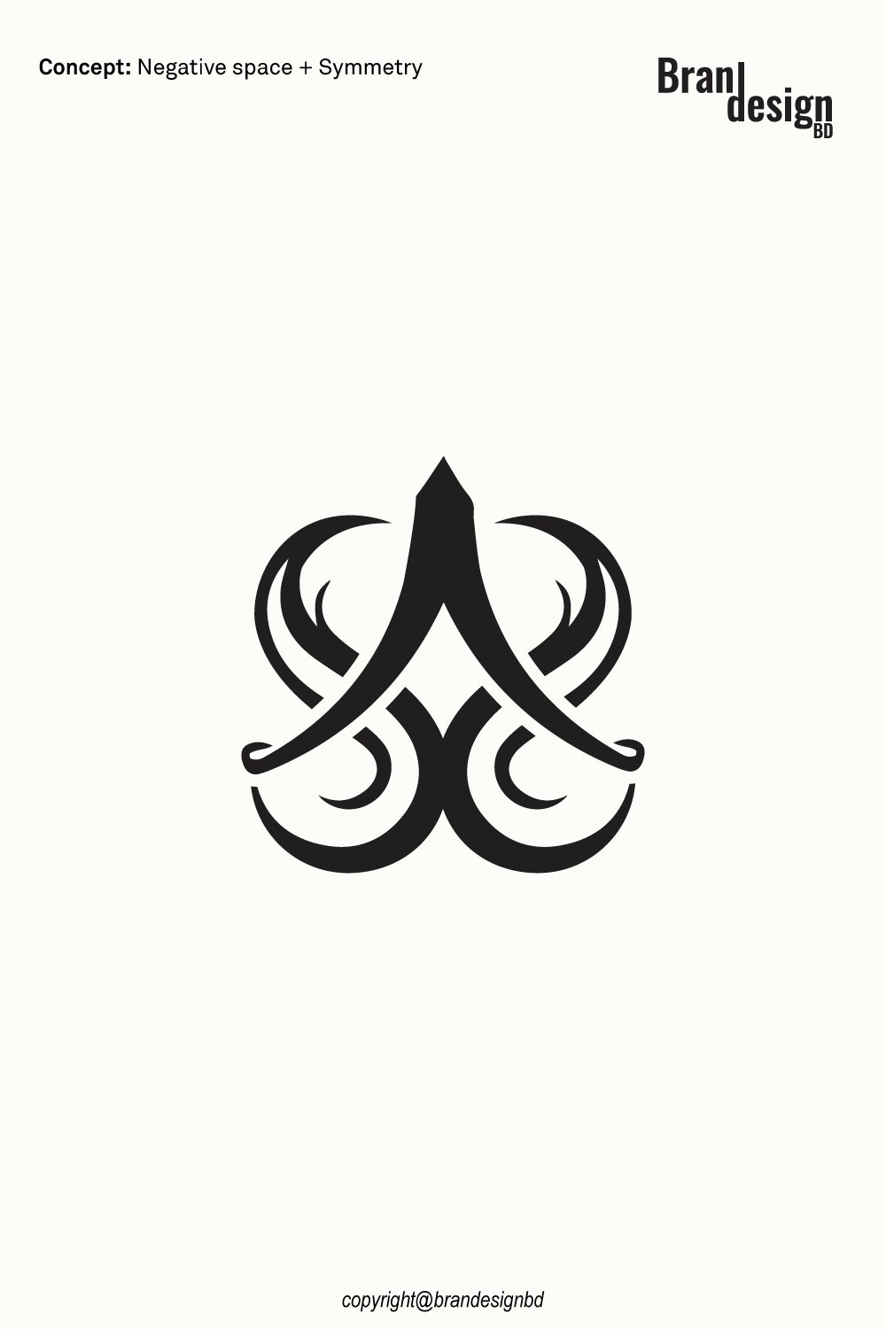Symmetry and Negative Space Logo Design Idea