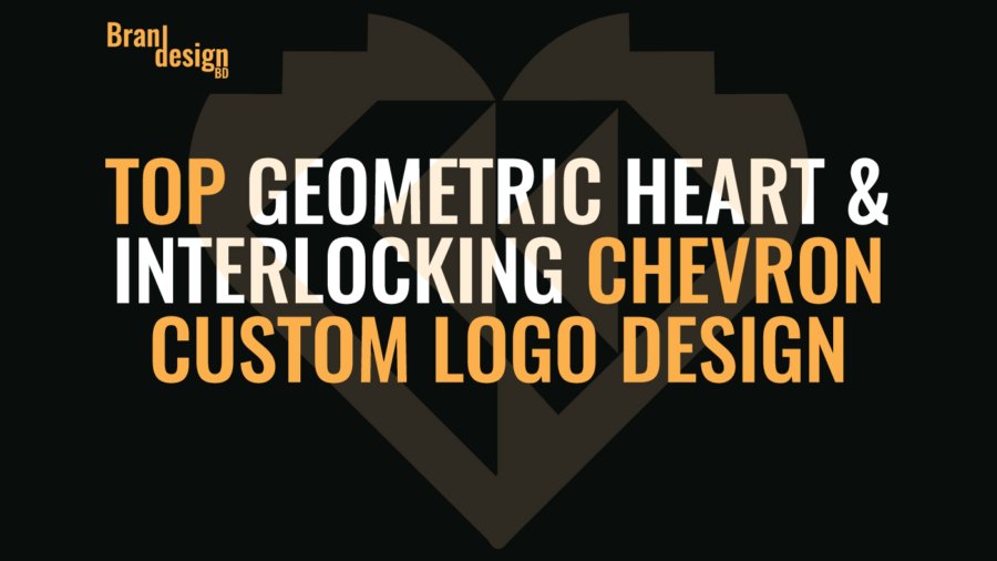 Top-Geometric-Heart-&-Interlocking-Chevron-Custom-Logo-Design