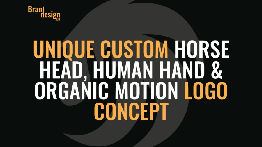 Unique-Custom-Horse-Head,-Human-Hand-&-Organic-Motion-Logo-Concept