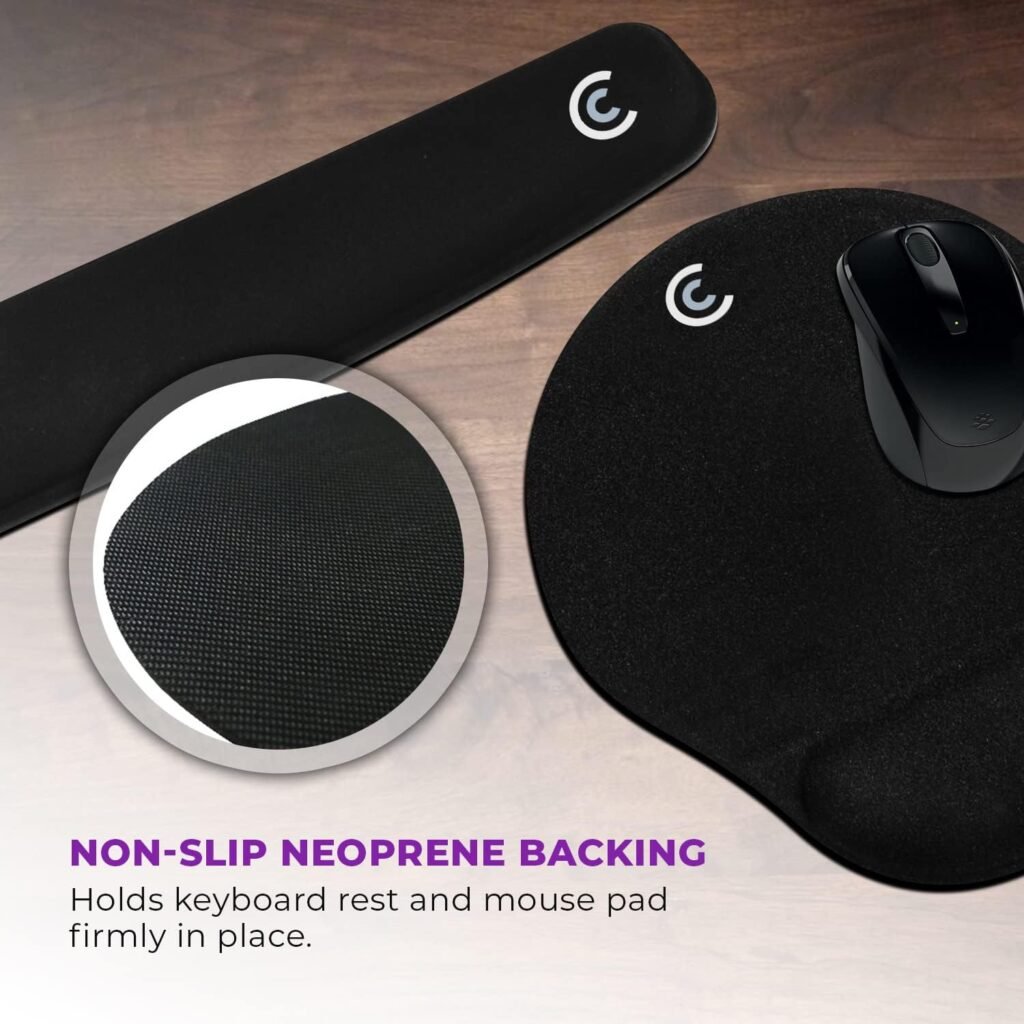 Premium Wrist Rests for Keyboard and Mouse Pad Set