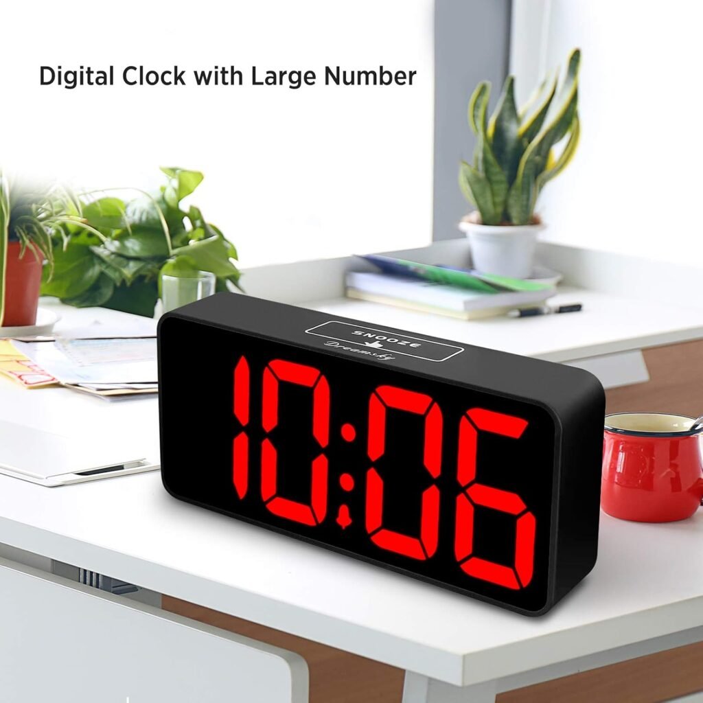 Digital Alarm Clock Big Number for Seniors